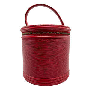 Louis Vuitton Epi Cannes Handbag Red Leather